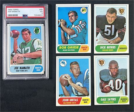 1968 Topps Football Near Complete Set (213 of 219) w/ Stars & 6 Stand Ups