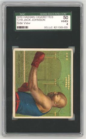 1910 Hassan T218 Jack Johnson Side View SGC 4 VGEX