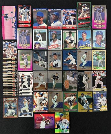 1983-1998 Modern Baseball Lot (54 items) w/ Jeter/Bonds/F. Thomas/Inserts/RC's