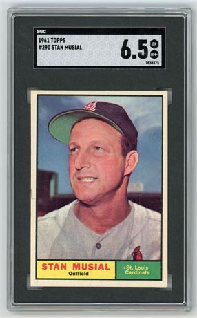 1961 Topps #290 Stan Musial SGC 6.5 EXMT+