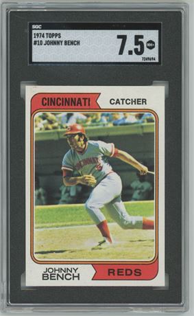 1974 Topps #10 Johnny Bench SGC 7.5 NM+