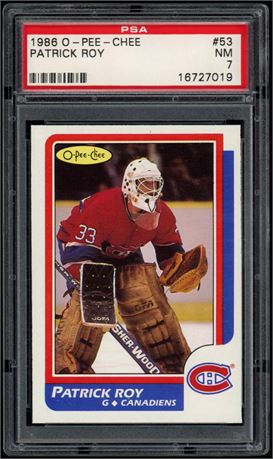1986 O-Pee-Chee #53 Partick Roy PSA 7