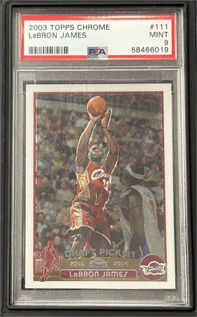 2003 Topps Chrome #111 LeBron James RC PSA 9 MINT