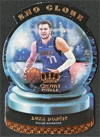 2021-22 Crown Royale Luka Doncic #1 Sno Globe Die-Cut 45/99