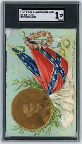 1907 R Tuck & Sons Memorial Day Post Card General Robert E Lee SGC 1 READ