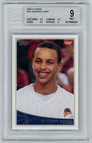 2009 Topps #321 Steph Curry RC BGS 9 MINT