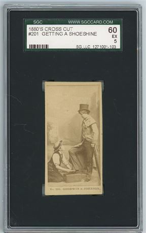 1880s Cross Cut #201 Getting A Shoeshine SGC 5 EX