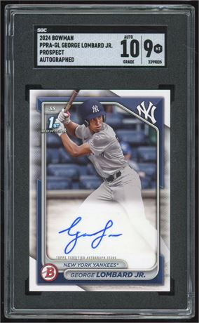 2024 Bowman George Lombard Jr. Prospect Auto SGC 9 Auto 10