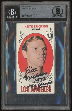 1969 Topps #29 Keith Erickson RC BGS Authentic Auto