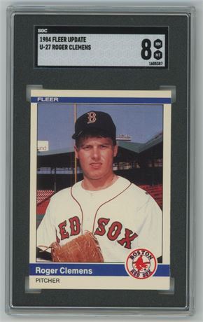 1984 Fleer Update Roger Clemens RC SGC 8 NMMT