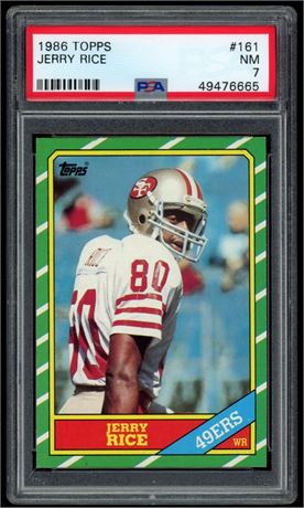 1986 Topps #161 Jerry Rice RC PSA 7 NM