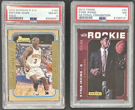 2000's PSA Graded Basketball RC Lot (2) Wade Irving