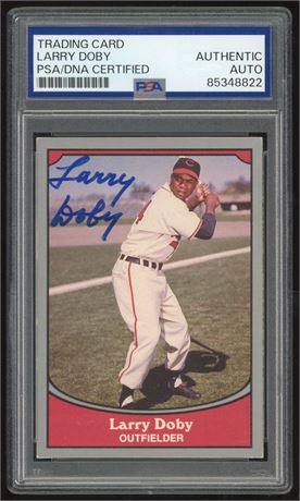 1990 Pacific Baseball Legends Larry Doby Auto PSA Authentic Auto