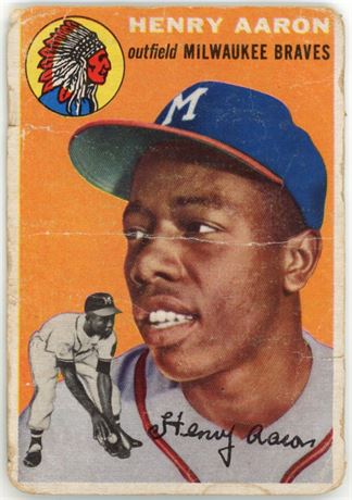 1954 Topps #128 Hank Aaron RC LOW-GRADE
