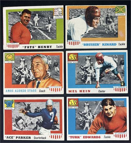 1955 Topps All-American Football Lot (6) VG AVG