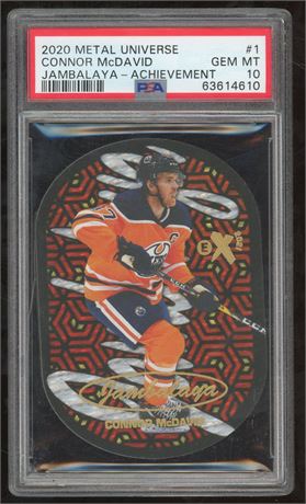 2020 Metal Universe #1 Connor McDavid RC Jambalaya-Achievement PSA 10 GEM MINT