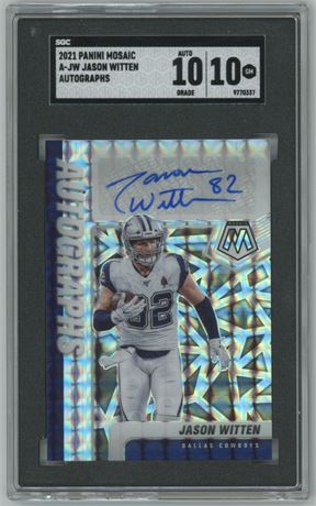 2021 Panini Mosaic Jason Witten Autographs SGC 10 /10