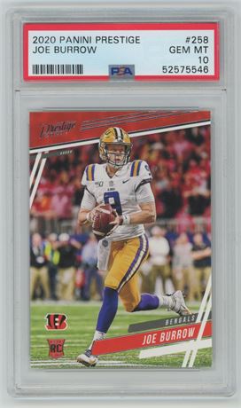 2020 Panini Prestige #258 Joe Burrow RC PSA 10 GEM MINT