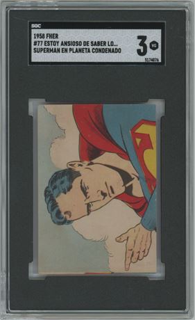 1958 Fher Superman En Planeta Condenado #77 Estoy Asnsioso De Saber Lo SGC 3 VG
