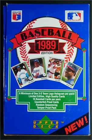 1989 Upper Deck Baseball Low Series Box w/ 36 Packs READ