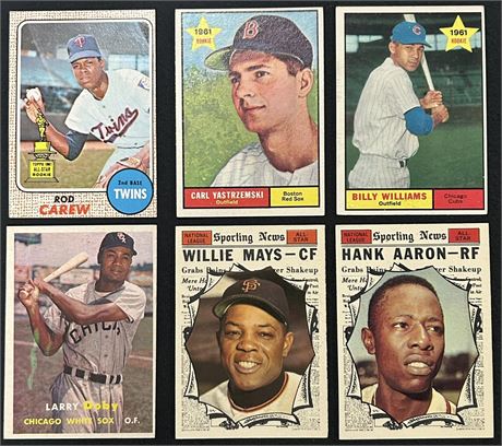 1957-1970 HOF Lot (6) VGEX-EX