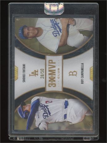 2025 Topps Welcome to the Club Shohei Ohtani/Roy Campanella 3X MVP 28/50 Gold