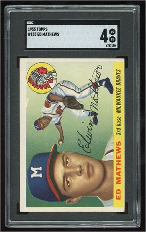 1955 Topps #155 Ed Mathews SGC 4 VGEX