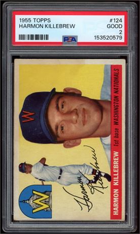 1955 Topps #124 Harmon Killebrew RC PSA 2