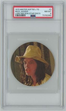 1970 Mister Softee LTD #3 Mick Jagger Lord Neilson Star Discs PSA 8 NMMT