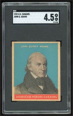 1932 US Caramel Presidents John Q. Adams Blue SGC 4.5 VGEX+
