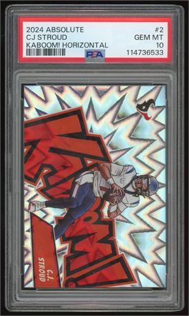 2024 Absolute #2 CJ Stroud Kaboom! Horizontal PSA 10 GEM MINT