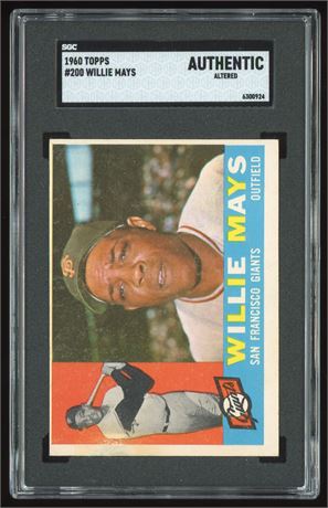 1960 Topps #200 Willie Mays SGC Authentic Altered