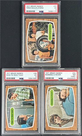(3) 1971 Brady Bunch PSA Graded Lot
