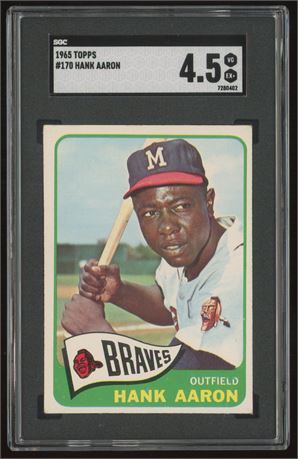 1965 Topps #170 Hank Aaron SGC 4.5 VGEX+