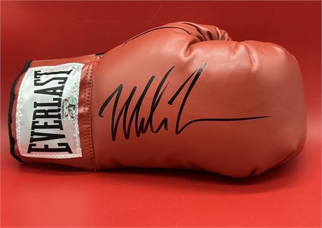 Mike Tyson Red Everlast Right-Handed Autographed Boxing Glove w/ Fiterman COA