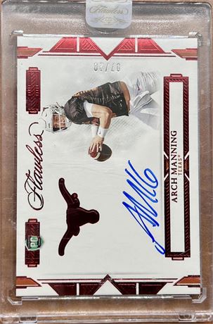 2023 Panini Flawless Collegiate Arch Manning Prospect Card Auto 7/20