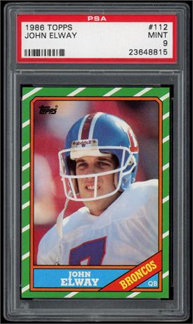 1986 Topps #112 John Elway PSA 9