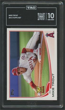 2013 Topps #27 Mike Trout TAG 10 GEM MINT