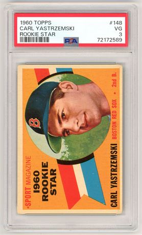 1960 Topps #148 Carl Yastrzemski RC PSA 3 VG