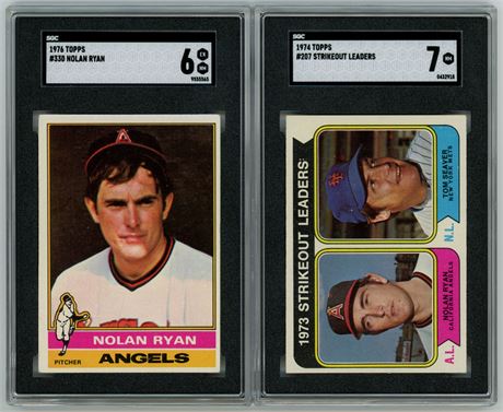 1974-1976 Topps Nolan Ryan SGC Graded Lot (2)