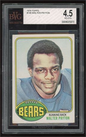 1976 Topps #148 Walter Payton RC BVG 4.5 VGEX+