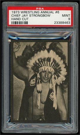 1973 Wrestling Annual #6 Chief Jay Strongbow Hand Cut PSA 9 MINT Only 4 Higher