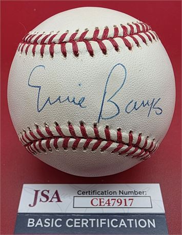 Ernie Banks Signed Official National League Baseball JSA