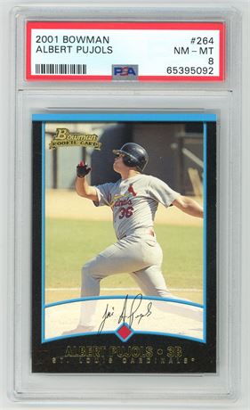 2001 Bowman #264 Albert Pujols RC PSA 8 NMMT