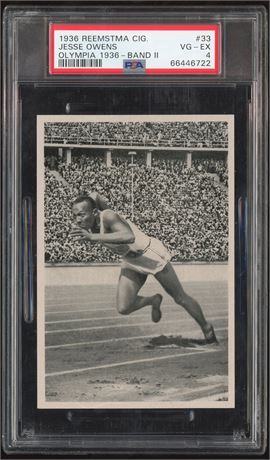 1936 Reemstma #33 Jesse Owens RC Olympia 1936 Band II PSA 4 VGEX