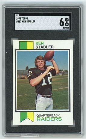 1973 Topps #487 Ken Stabler RC SGC 6 EXMT