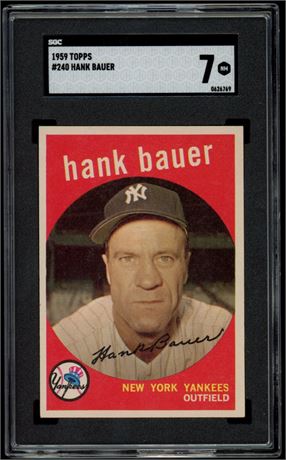 1959 Topps #240 Hank Bauer SGC 7 NM