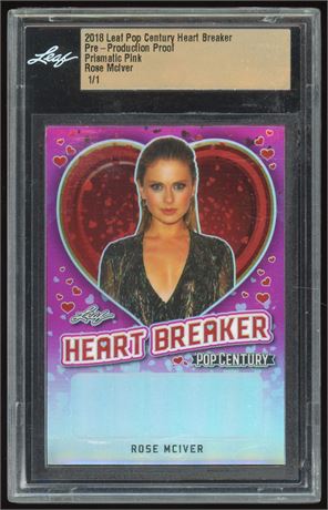 2018 Leaf Pop Century Heart Breaker Pre-Production Proof Rose Mciver 1/1