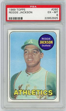 1969 Topps #260 Reggie Jackson RC PSA 6 EXMT