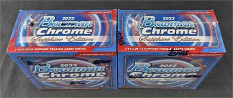 2022 Bowman Chrome Baseball Sapphire Edition Factory Sealed Lot (2)